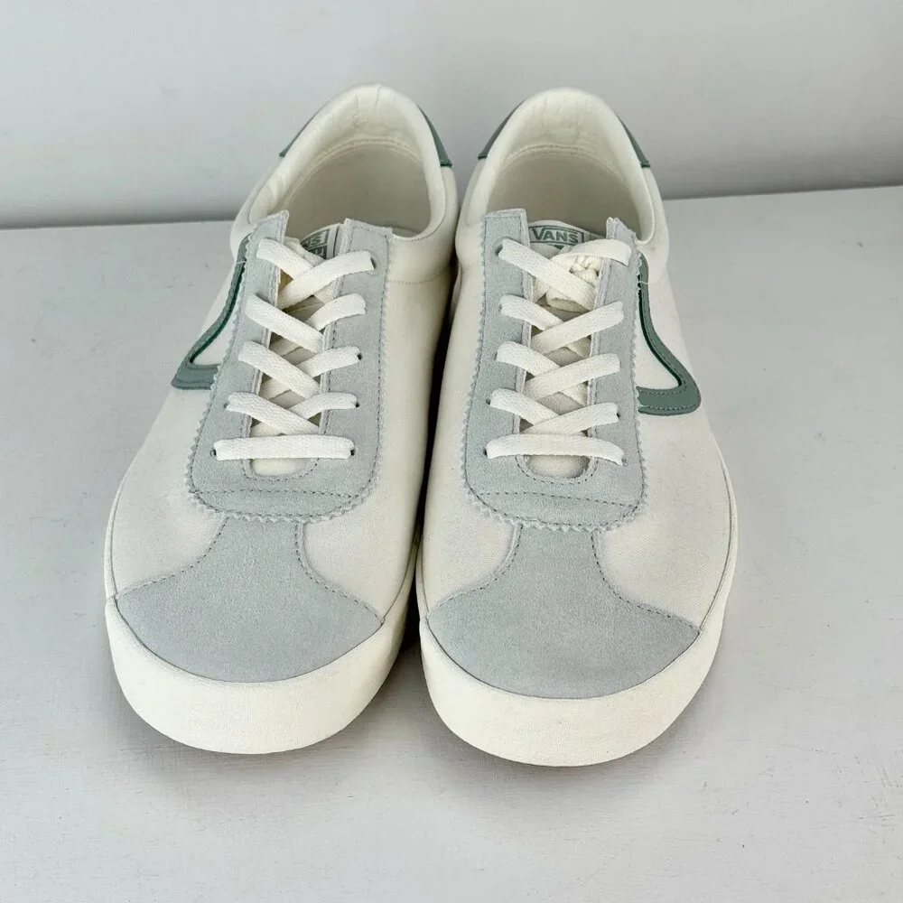 Men's 13 - VANS Tri-Tone Sport Low Skate Green /Beige Suede/Canvas Sneakers